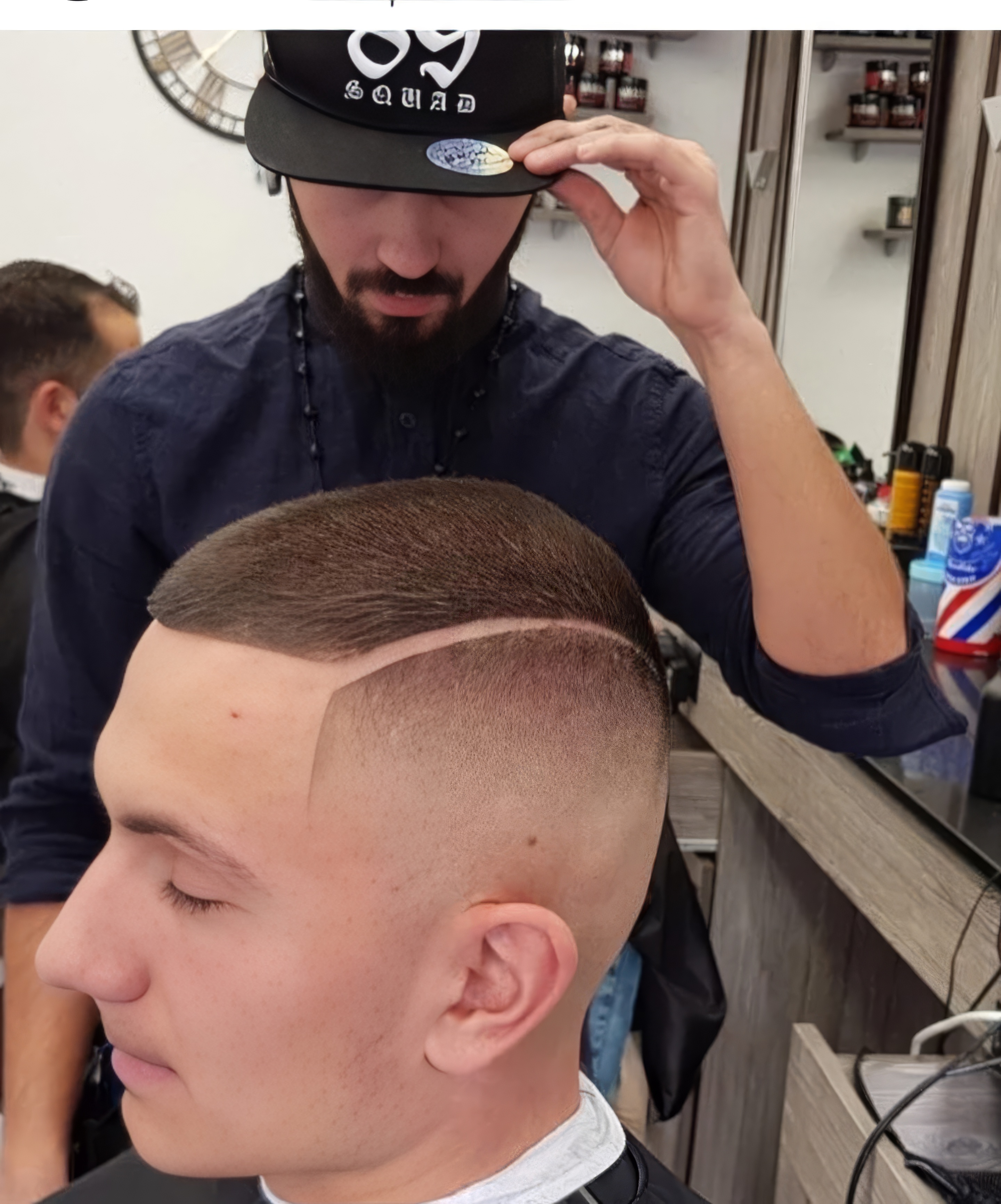 Fade avec design — BAT Barbershop